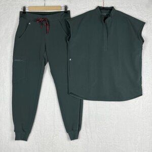 Figs Scrub Set Bonsai Zamora Jogger Pants XSP Rafaela Oversized Scrub Top XXS